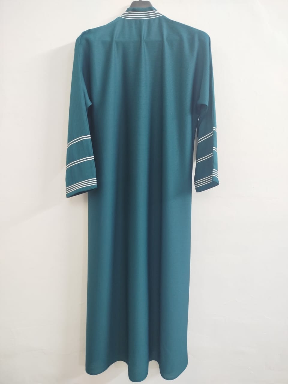 Classic Doori Work Sea Green Abaya