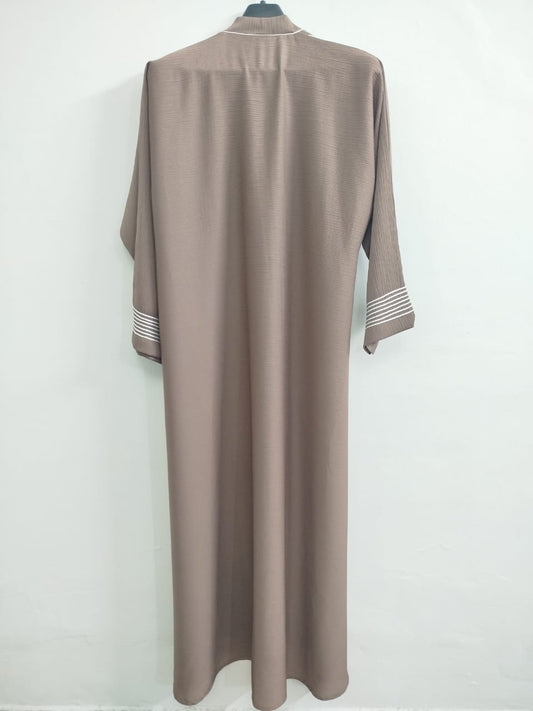 Elite Shoulder-Doori Coffee Abaya
