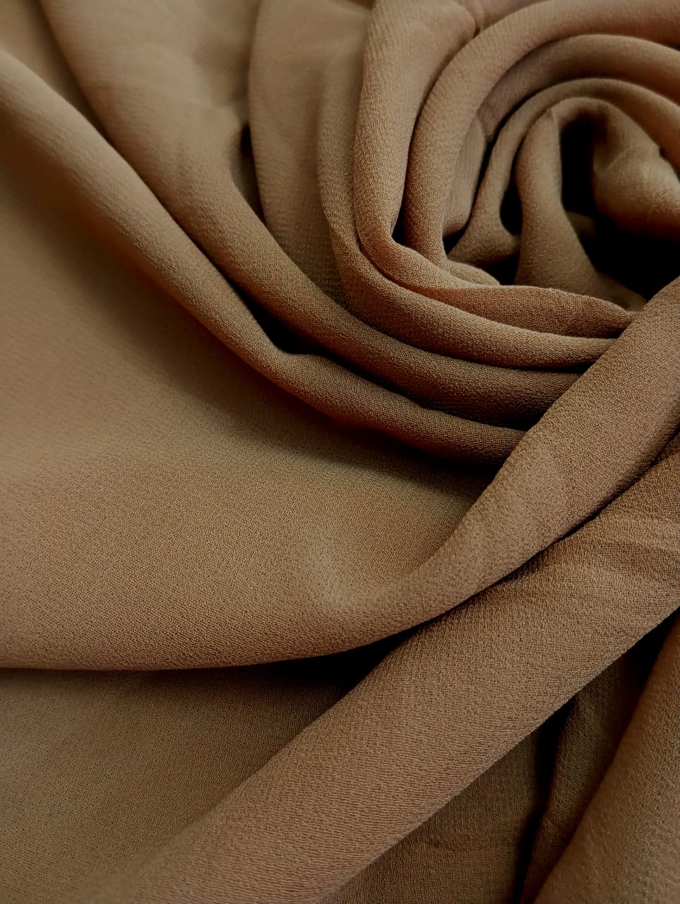 Caramel Brown Georgette Scarf