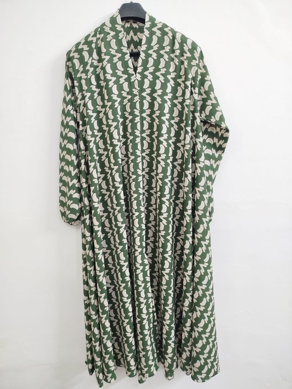Wave Pattern Soft Chiffon Printed Abaya