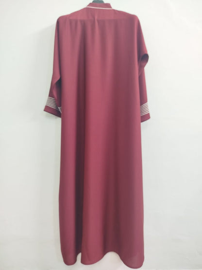 Elite Shoulder-Doori Mehroon Abaya