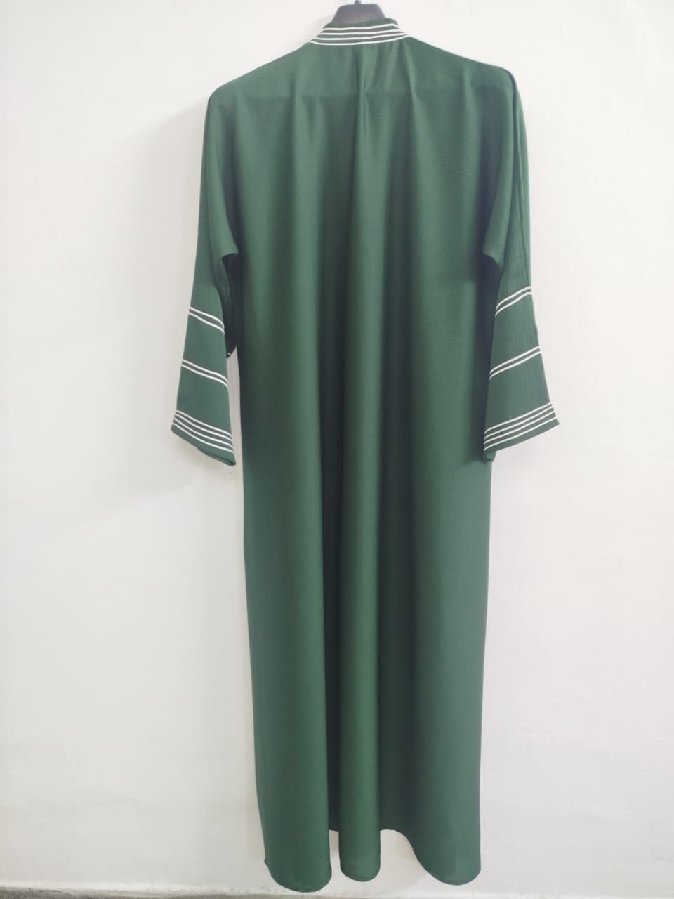 Classic Doori Work Green Abaya